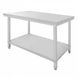 Professioneller Edelstahltisch 100x60 cm mit niedriger Ablage – Hohe Widerstandsfähigkeit – Equipementpro