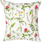 Erwin Müller Kissenbezug Perkal-Seersucker rot-grün-weiß Größe 80x80 cm