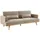 vente-unique Schlafsofa Polyester 3-Sitzer Beige