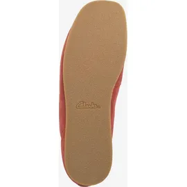 CLARKS WallabeeEVO Derby Schnürhalbschuhe, Red Suede, 43 EU