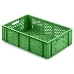 PROREGAL 5x Eurobehälter Obst- und Gemüsekasten | HxBxT 17,1x40x60cm | 33 Liter | Grün | Obst-Gemüsekiste, Obstkorb, Transportbox
