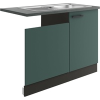 OPTIFIT Spülenschrank Palma Breite 110 cm, geeignet für teilintegrierte Geschirrspüler grün