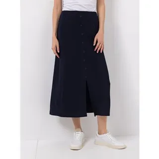 KIM & CO. Rock, wadenlang Deluxe Brazil Knit Knopfleiste Rundumdehnbund
