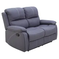 Femo Sofa 2-Sitzer FM-3231, Graublau - Mikrofaser - mit