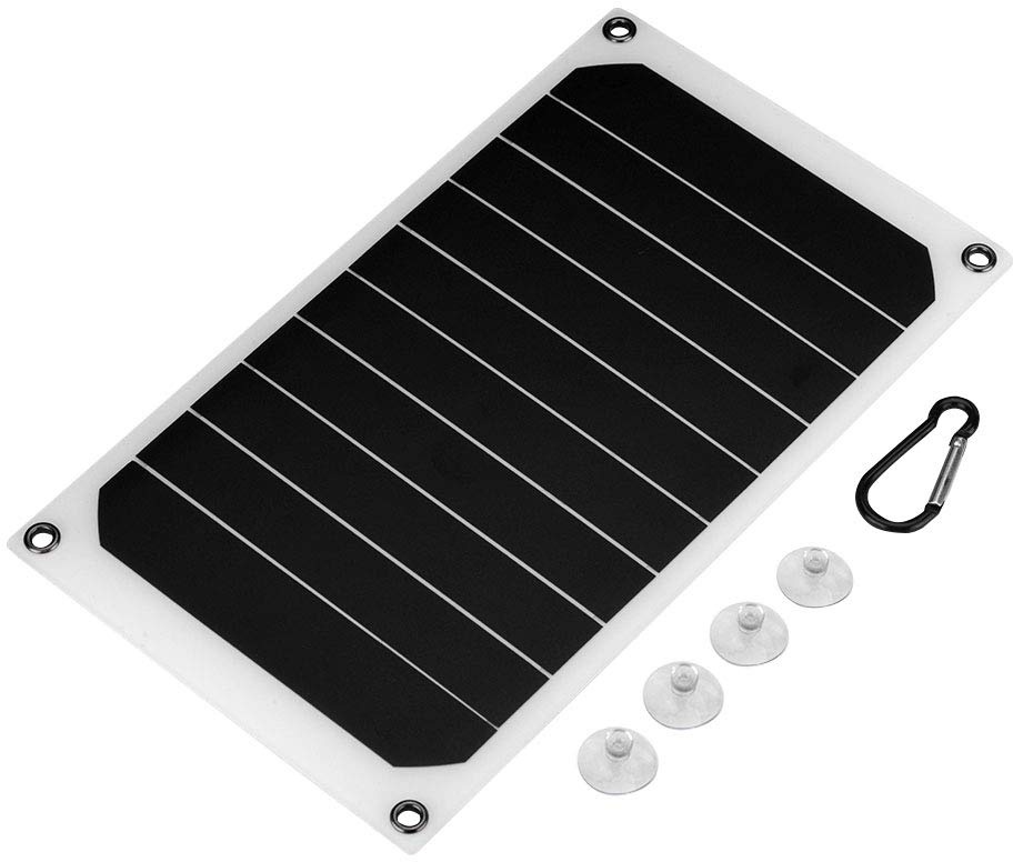 Fyearfly 10W Tragbar Solar Ladegerät, Outdoor IP64 Wasserdichtes Solarpanel Mobiles Ladegerät 5V USB Ausgang für Handy, Tablet