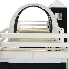 vidaXL Kinderhochbett-Rahmen mit Rutsche & Leiter Kiefernholz 97x208cm