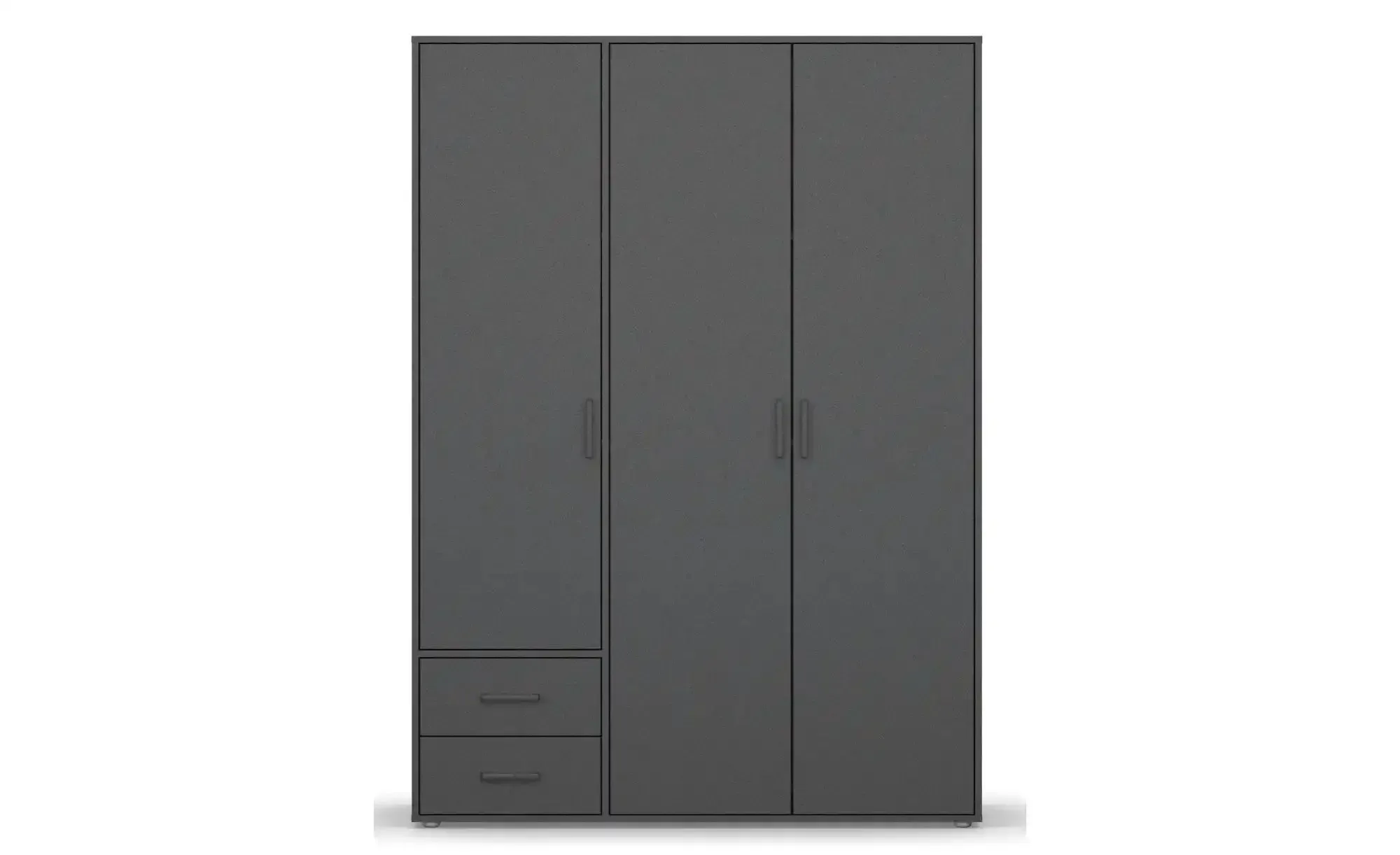 Drehtürenschrank  Yarm , grau , Maße (cm): B: 140 H: 194