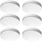 ELRO 6er Set 10 Jahres Design Rauchmelder extra flach, Höhe 2,3cm