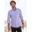 H I S H I S Herren Gr XL 43/44 N-Gr lila Web Obermaterial 100 Baumwolle unifarben regular fit Rundhals Manschette Hemden mit Kentkragen Oxford-Qualität aus reiner Baumwolle