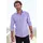 H.I.S. Langarmhemd H.I.S, Herren, Gr. XL (43/44), N-Gr, lila, Web, Obermaterial: 100% Baumwolle, unifarben, regular fit, Rundhals, Manschette, Hemden, mit Kentkragen, Oxford-Qualität aus reiner Baumwolle
