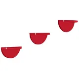 Hti-Living Wandregal 3er Set Konsole Altona Rot, Wandkonsole halbrund HTI-Living