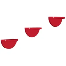 Hti-Living Wandregal 3er Set Konsole Altona Rot, Wandkonsole halbrund HTI-Living