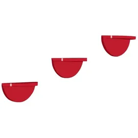 Hti-Living Wandregal 3er Set Konsole Altona Rot, Wandkonsole halbrund HTI-Living