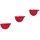 Hti-Living Wandregal 3er Set Konsole Altona Rot, Wandkonsole halbrund HTI-Living