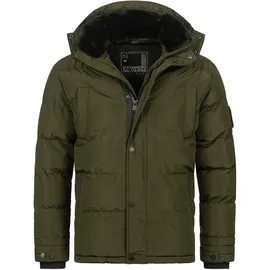 Alessandro Salvarini "ASEzkimo", Herren, Gr. XL, schwarz olive, Obermaterial: 100% Polyester. Innenseite: 100% Polyester. Futter: 100% Polyester. Fellimitat: 100% Polyester, Jacken Winterjacke, mit warmen Teddyfell