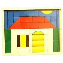 Ebert Blumenauer Baukasten Burg natur/farbig 76-tlg.
