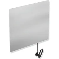 Hewi Kippspiegel 801.01.10090 600x540x6mm, mit Halter/Griff, tiefschwarz
