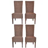 moebel-direkt-online Rattanstuhl Rattanstühle handgeflochten (Spar-Set, 4 St) braun
