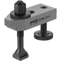 AMF Spanneisen 6314AV abgesetzt mit Stützschraube Nut 22 mm