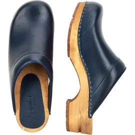 Sanita Comfortwear Clog "Wood-Lotte open, - Blau