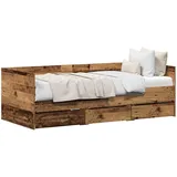 vidaXL Tagesbett mit Kopfteil 90 x 200 cm braun