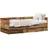 vidaXL Tagesbett mit Kopfteil 90 x 200 cm braun