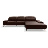 Musterring Ecksofa MR 2490 Leder Braun Mocca 342 x 207 cm