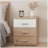 Hti-Living Nachtschrank Nina 45 x 38 x 53 cm Weiß