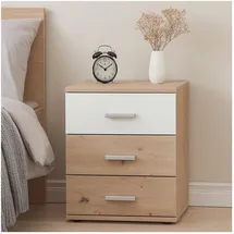 Hti-Living Nachtschrank Nina 45 x 38 x 53 cm Weiß