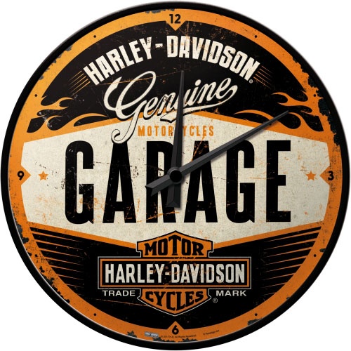 Nostalgic Art Harley-Davidson Garage, horloge murale - 31 cm x 6 cm x 31 cm