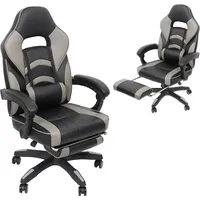 Melko Gamingstuhl Ergonomischer Bürostuhl mit Fußstütze Schreibtisch Büro Chefsessel