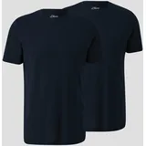 s.Oliver T-Shirt, aus Baumwolle im Multipack, Herren, blau, M,