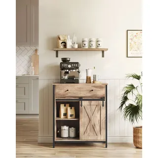 VASAGLE Sideboard Kommode, 70 x 30 x 80 cm, mit Schublade, mit Schiebetür