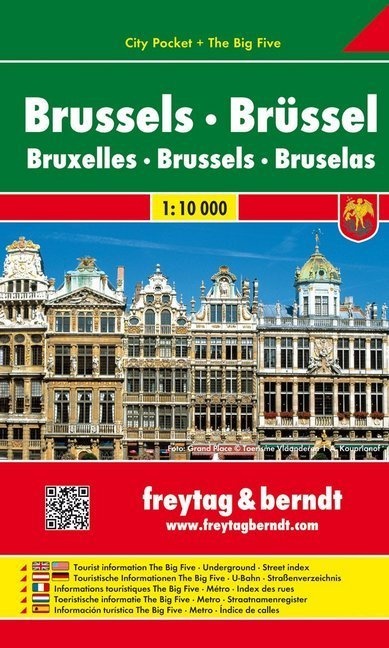 Freytag & Berndt Stadtplan Brüssel. Brussels. Bruxelles. Bruselas  Karte (im Sinne von Landkarte)