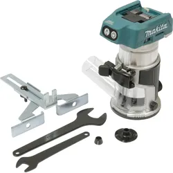 Akku-Multifunktionsfräse MAKITA "DRT50Z", blau (eh19 pst), Fräsmaschinen, ohne Akku und Ladegerät