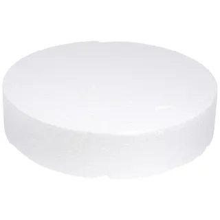 Rayher 3000700 Styropor-Scheibe, 30cm, ø, 7cm,