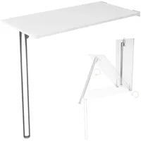 KDR Produktgestaltung Klapptisch Wandklapptisch Esstisch Küchentisch Schreibtisch Wand Tisch Klappbar, Weiß weiß