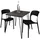 58 aufm Kessel Bartisch Eirena 70 x 75 x 70 cm Schwarz matt/Graphit