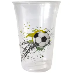 1200 Kaltgetränkebecher Bierbecher 0,4l/400ml mit Fußballmotiv PP Mehrweg recycelbar