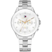 Tommy Hilfiger Multi Zifferblatt Quarz Uhr mit Silbernes Edelstahlarmband - 1782707