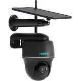 Reolink 2K 355°/140° PTZ Solar/Akku-Überwachungskamera Outdoor 2,4/5GHz WiFi, Personen/Fahrzeugerkennung, 2-Wege-Audio, Argus PT(Schwarz) +