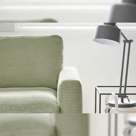 KAWOLA Ecksofa Cara Cord Recamiere links olivgrün