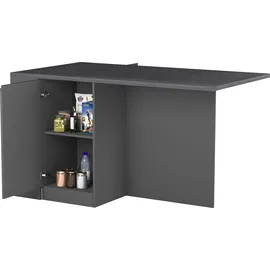 kochstation Unterschrank Kücheninsel KS-Sole 160 x 90 x 90 cm Grau