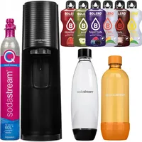 SodaStream Terra Schwarz eine Flasche + SodaStream Orange 1L Flasche (dek) + Bolero - Schwarz