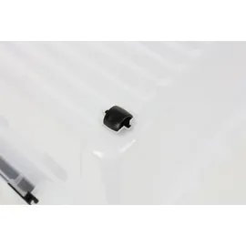 Buri 14x Scharnierbox 52l 60x40x35cm Transparent Deckel Aufbewahrung Spielzeugkiste