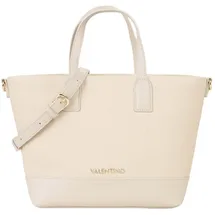 Valentino Atena Shopper Polyurethan Beige/Weiß