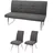 Mendler Esszimmerstuhl Stoff grau-braun 2er Set