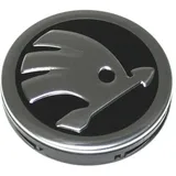 Skoda 5E0601151FOD Nabenabdeckung (1 Stück) Radzierkappe Felgendeckel Kappe Nabenkappe schwarz chrom
