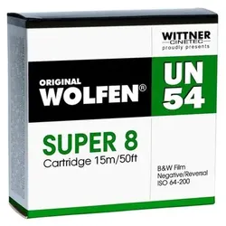 Wolfen UN54 B+W Neg.Film Super 8, 15 m ISO 64-200 ohne Entwicklung