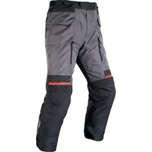Oxford Rockland, Textilhose wasserdicht - Grau/Schwarz/Rot / Kurz 3XL